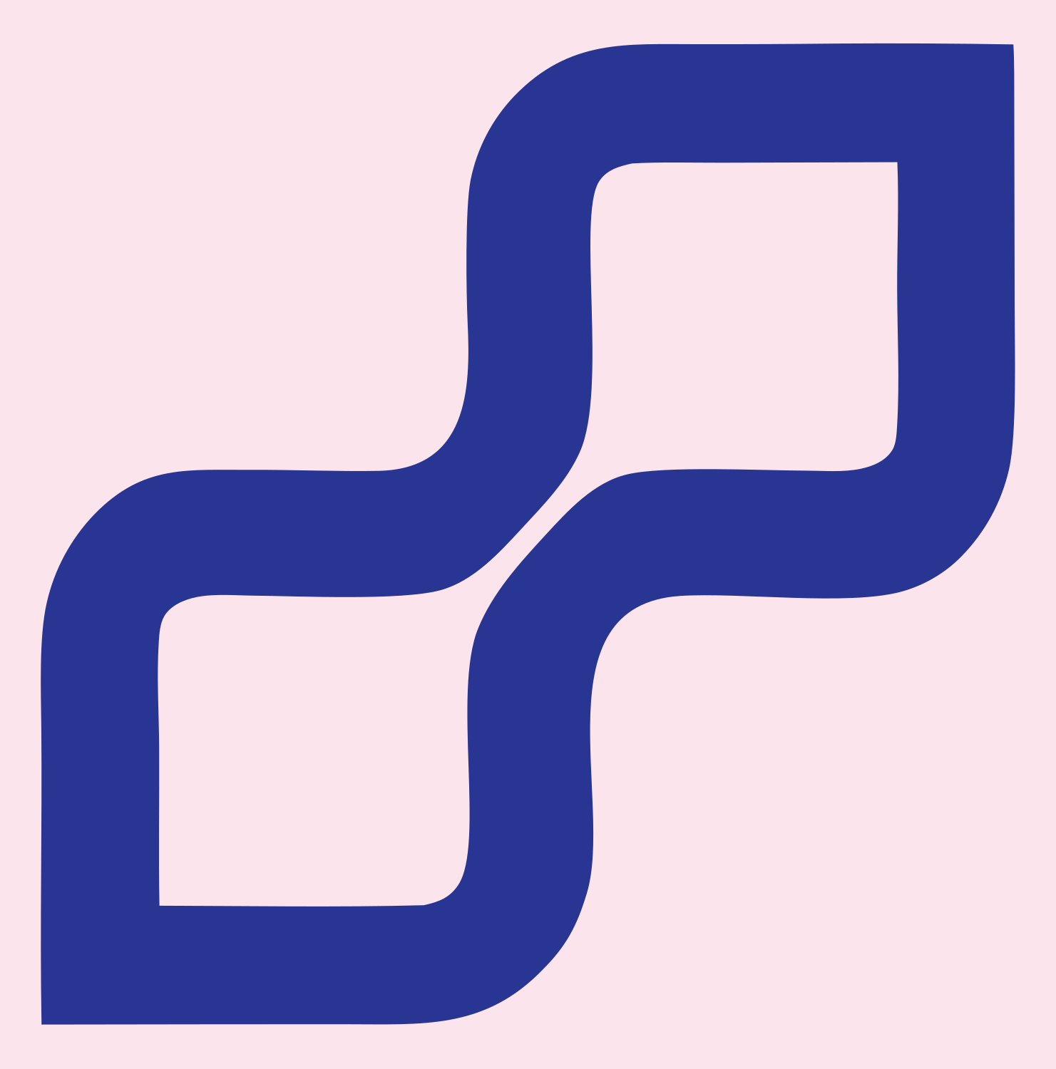 Monoline Zigzag Step Mark #fce4ec/#283593