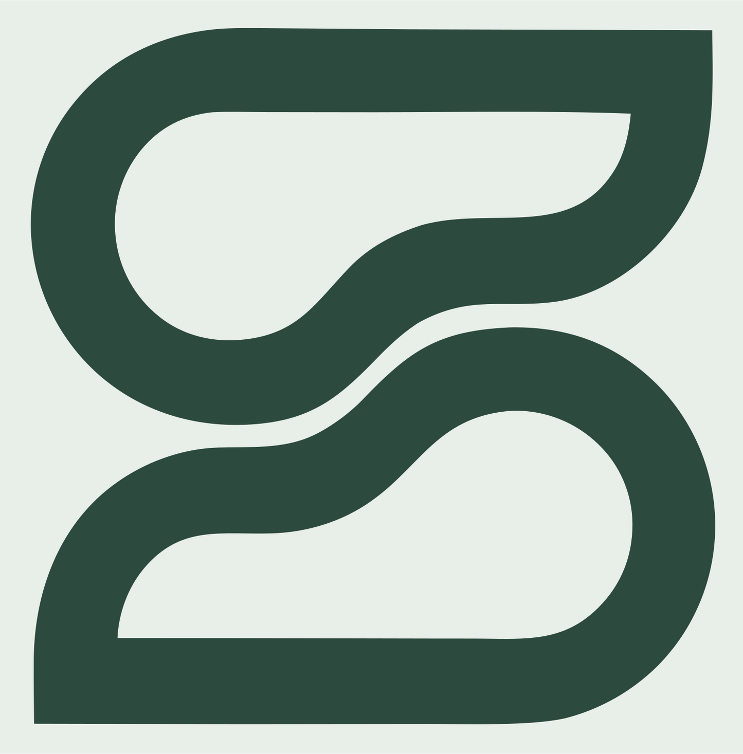 Monoline S-Scroll Panel Mark #e8efe9/#2d4a3e