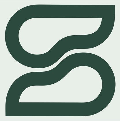 Monoline S-Scroll Panel Mark #e8efe9/#2d4a3e