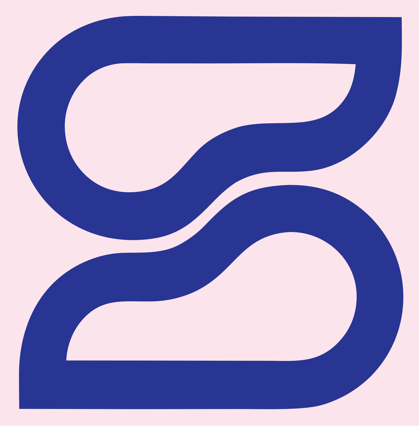 Monoline S-Scroll Panel Mark #fce4ec/#283593