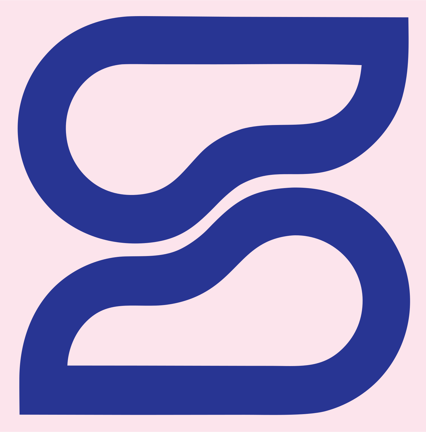 Monoline S-Scroll Panel Mark #fce4ec/#283593