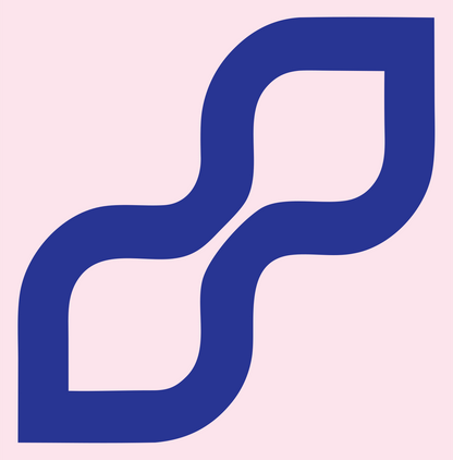 Monoline Double S-Bend Mark #fce4ec/#283593