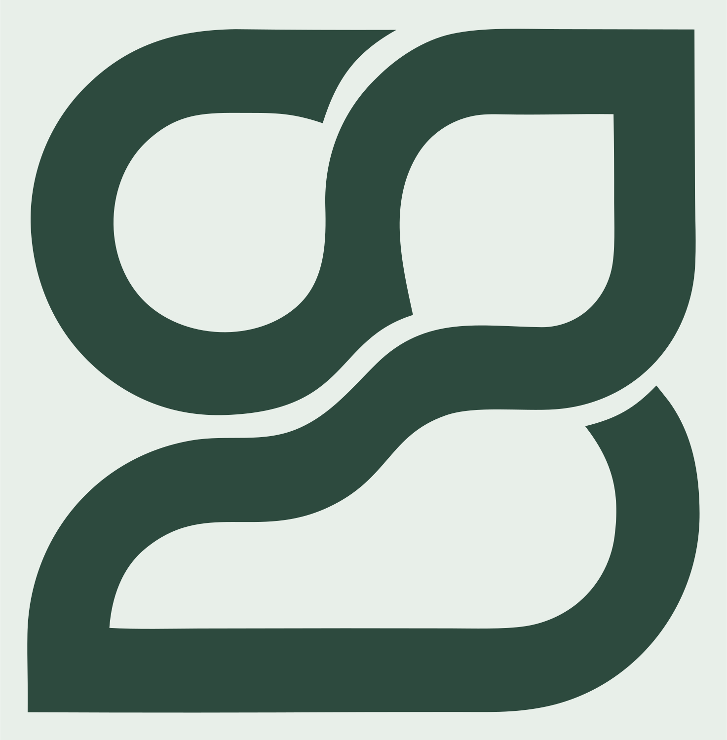 Monoline Double Loop Mark #e8efe9/#2d4a3e