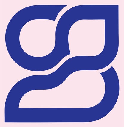 Monoline Double Loop Mark #fce4ec/#283593