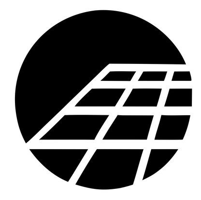 Solar Panel Circle Emblem #ffffff/#000000