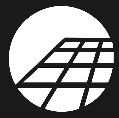 Solar Panel Circle Emblem #1a1a1a/#ffffff