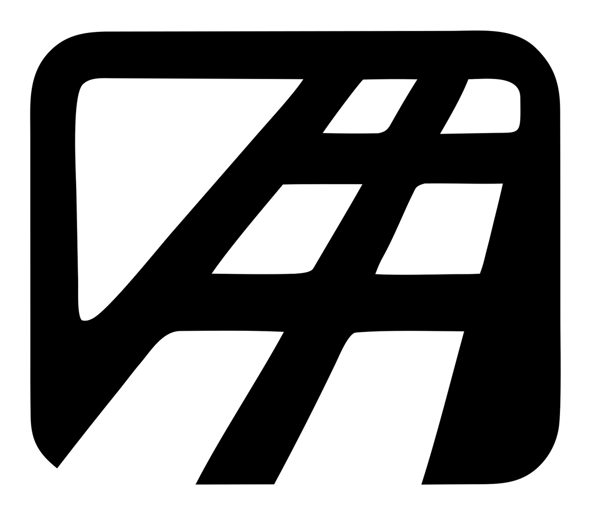 Negative Space Grid Panel Mark #ffffff/#000000