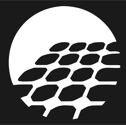 Negative Space Grid Circle Mark #1a1a1a/#ffffff