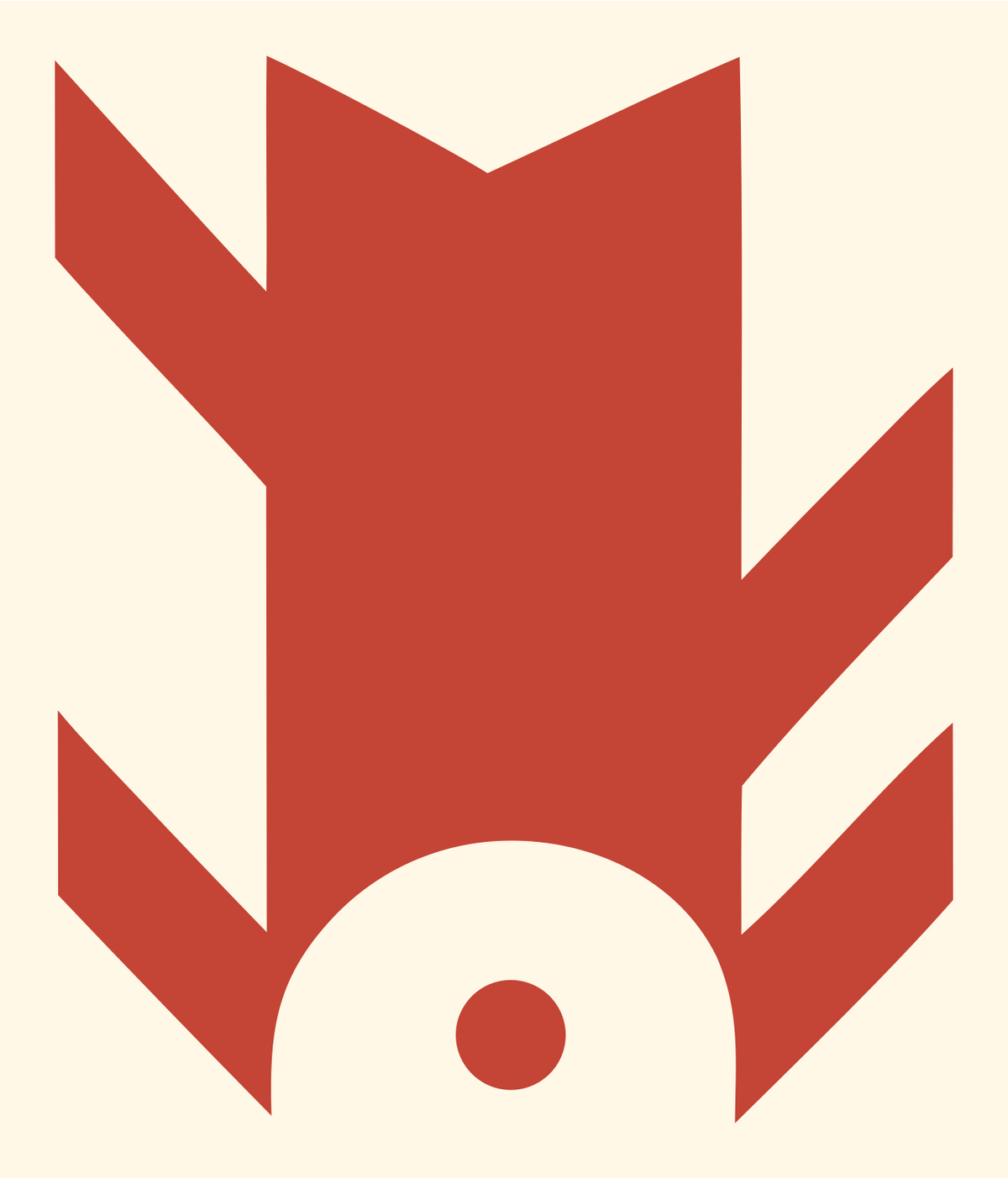 Bold Meteor Solar Panel Mark #fff8e7/#c44536