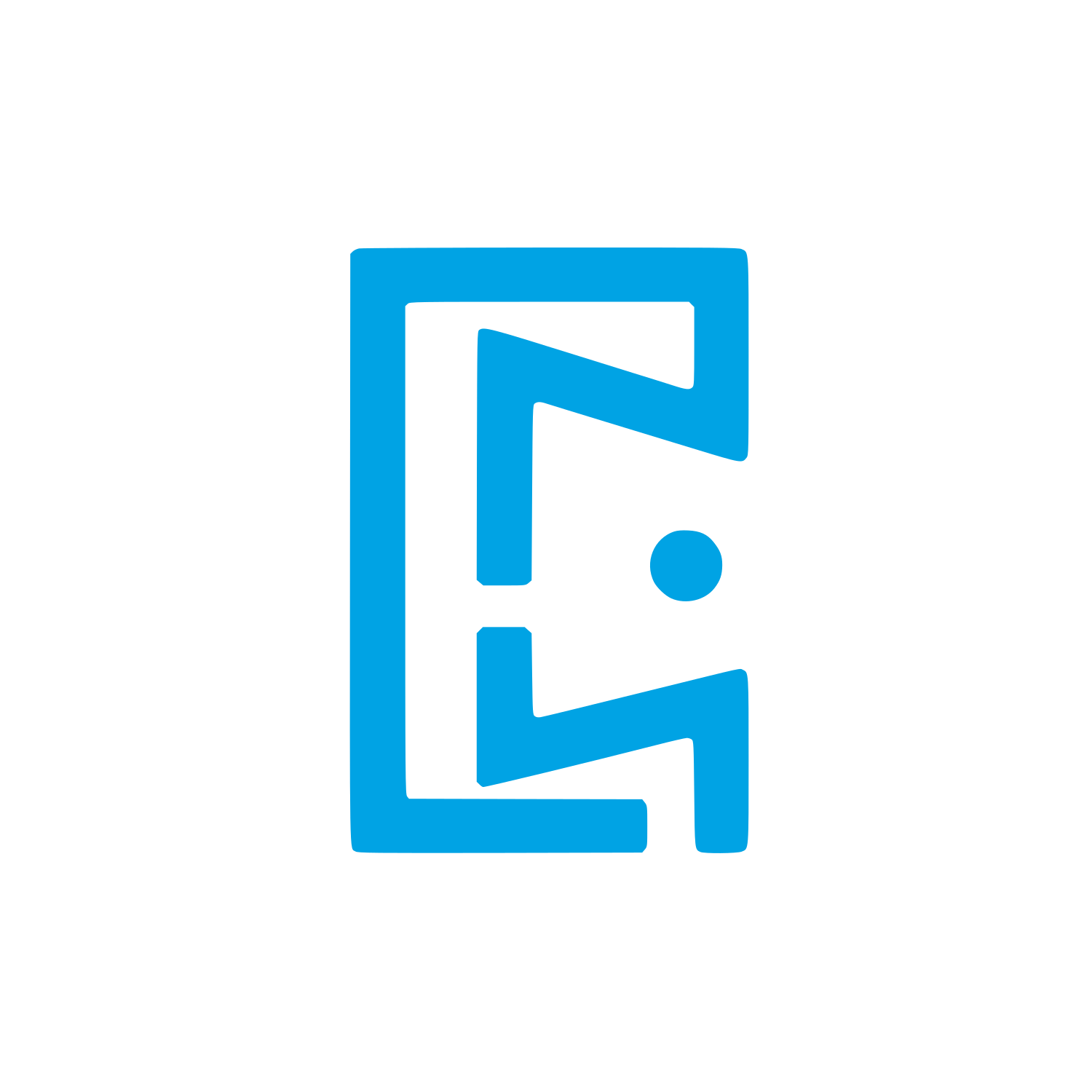 Abstract Person Logo #00a3e4
