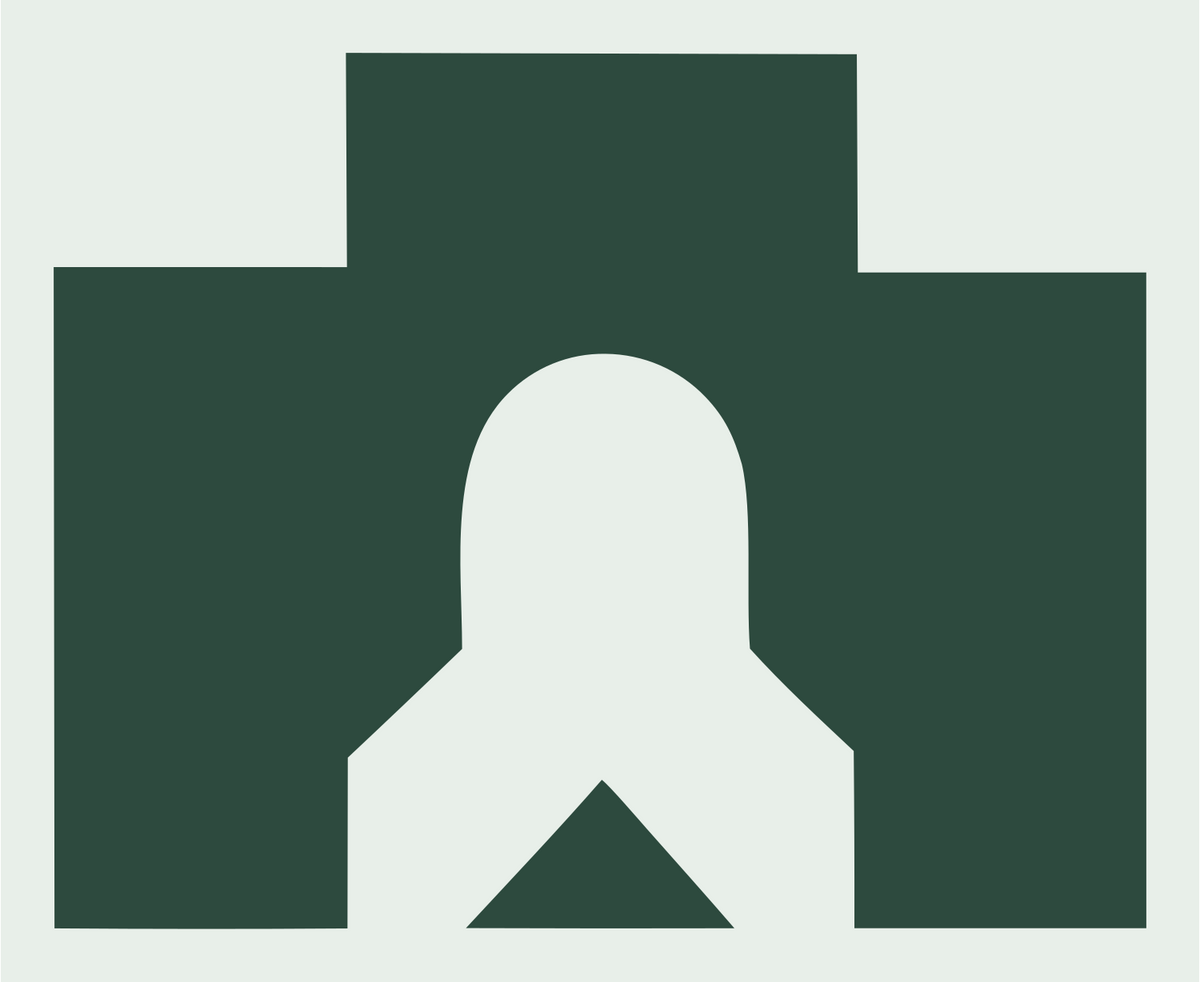 Negative Space Gateway Solar Mark #e8efe9/#2d4a3e
