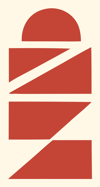 Chunky Lighthouse Solar Emblem #fff8e7/#c44536