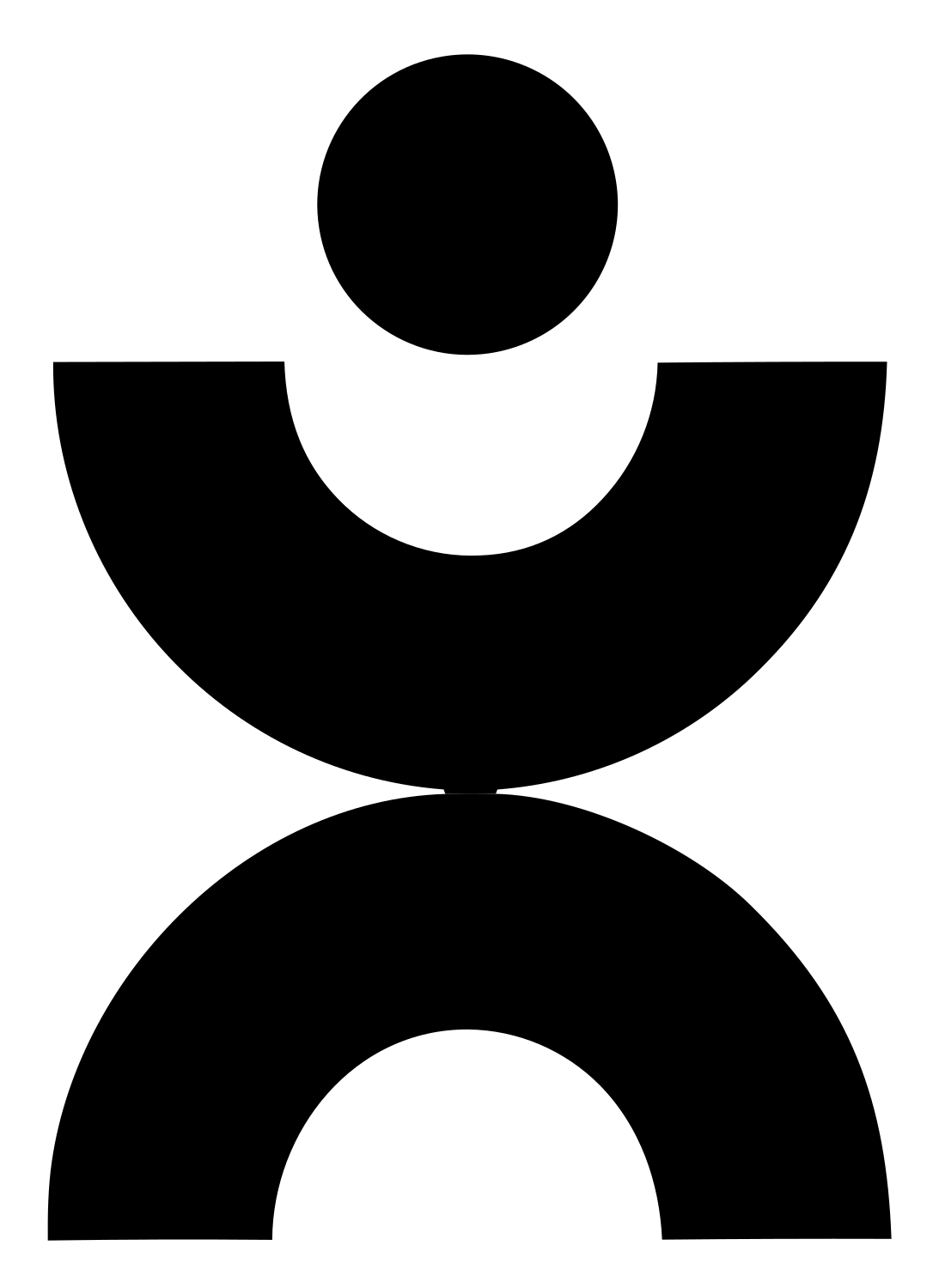 Bold Yoga Pose Emblem #ffffff/#000000