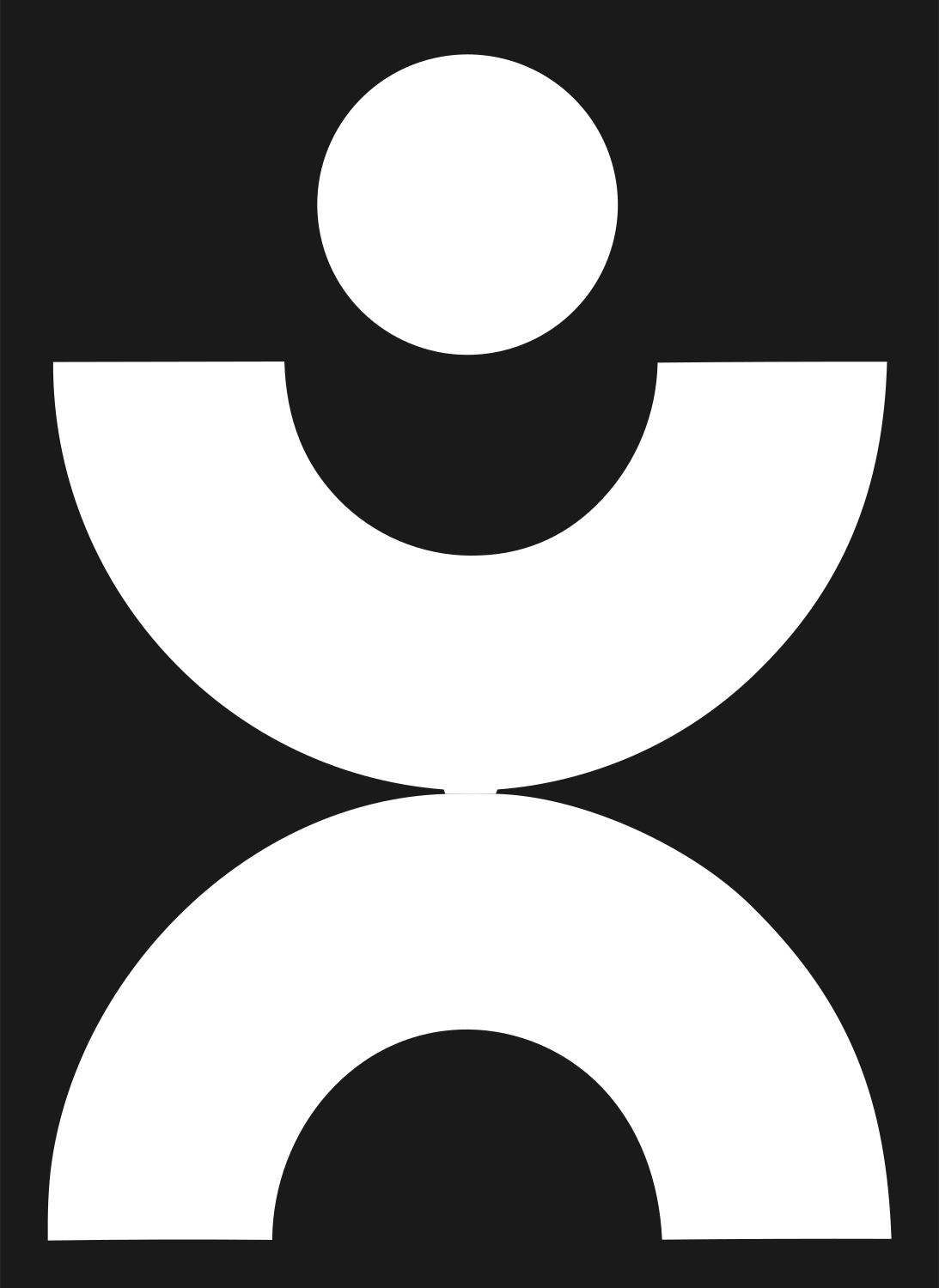 Bold Yoga Pose Emblem #1a1a1a/#ffffff