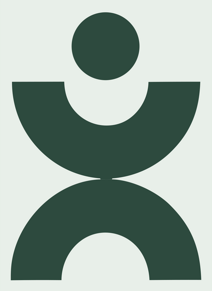 Bold Yoga Pose Emblem #e8efe9/#2d4a3e