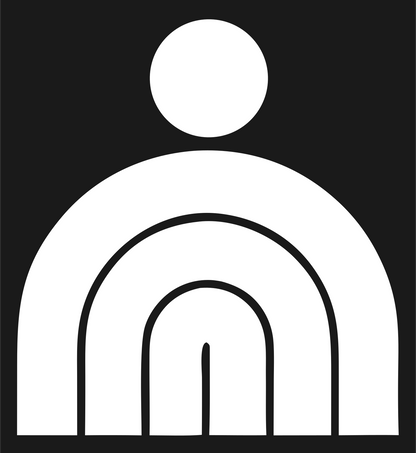 Geometric Arch Person Badge #1a1a1a/#ffffff