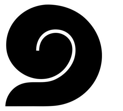 Spiral Snail Shell Yoga Mark #ffffff/#000000