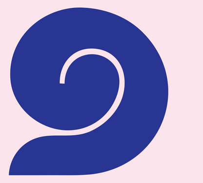 Spiral Snail Shell Yoga Mark #fce4ec/#283593