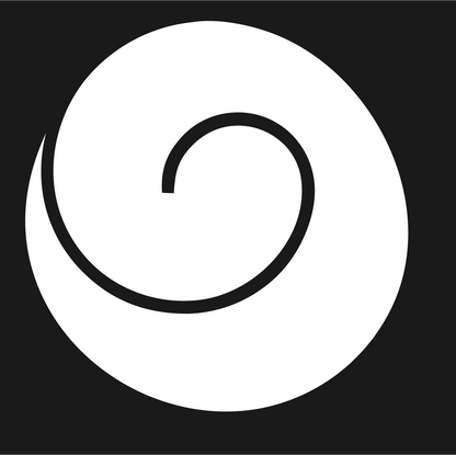 Monoline Circle Spiral Crest #1a1a1a/#ffffff