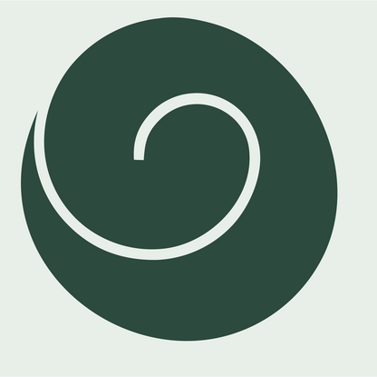 Monoline Circle Spiral Crest #e8efe9/#2d4a3e