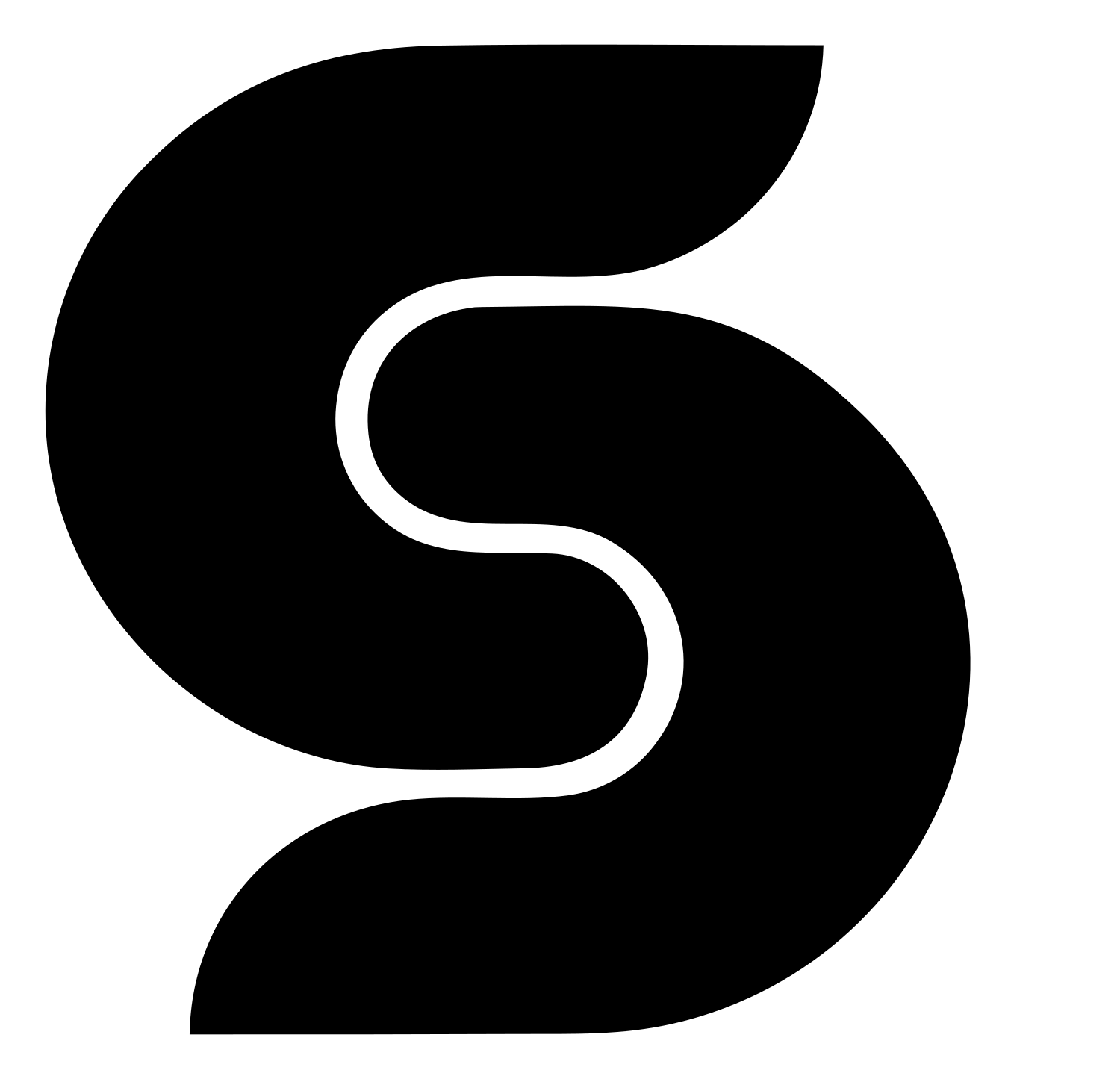 Monoline S-Shape Yoga Mark #ffffff/#000000