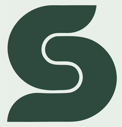 Monoline S-Curve Letter Mark #e8efe9/#2d4a3e