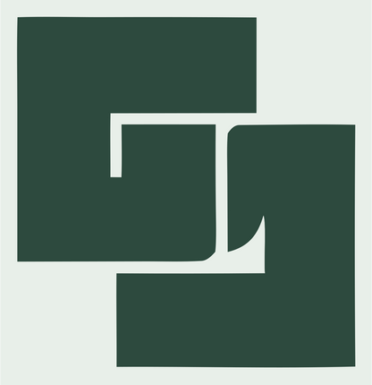 Negative Space Square Overlap Mark #e8efe9/#2d4a3e