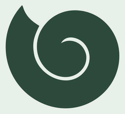 Monoline Nautilus Shell Icon #e8efe9/#2d4a3e