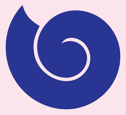 Monoline Nautilus Shell Icon #fce4ec/#283593