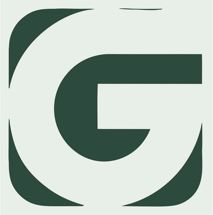 Negative Space Letter G Mark #e8efe9/#2d4a3e