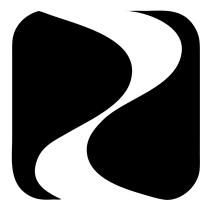 Negative Space S-Curve Yoga Logo #ffffff/#000000