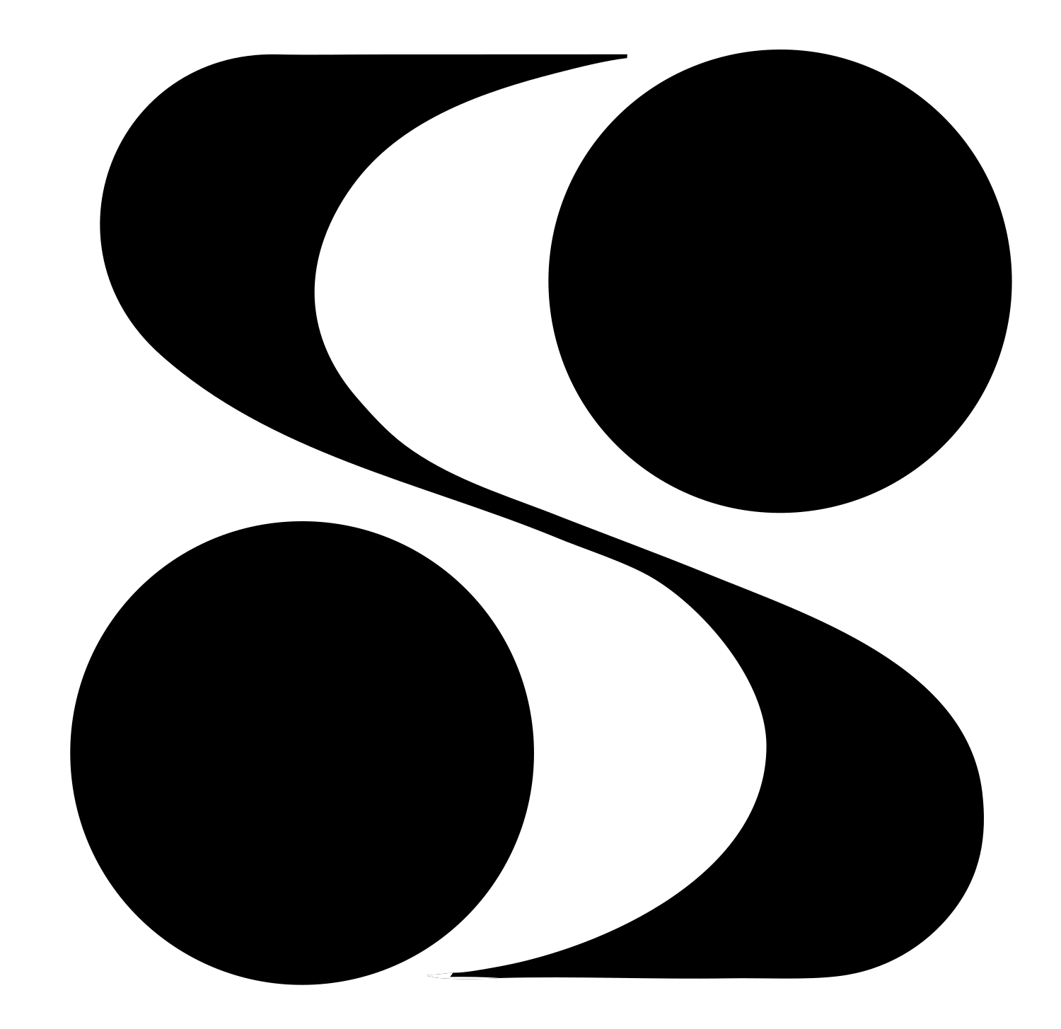 Negative Space Dual Circle Mark #ffffff/#000000