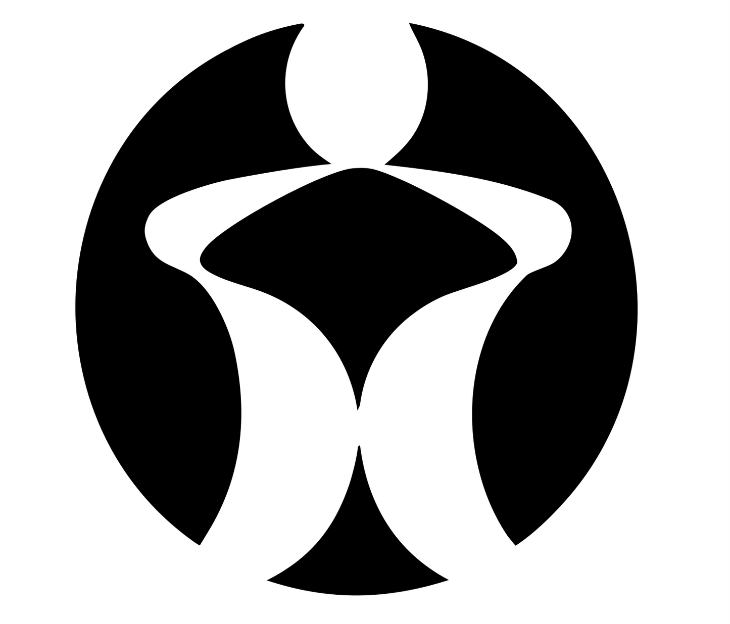 Negative Space Standing Figure Mark #ffffff/#000000