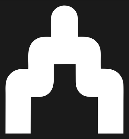 Blocky Bridge Pose Logo #1a1a1a/#ffffff