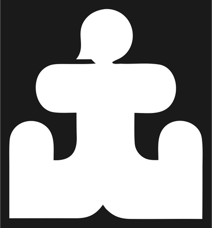 Heavy Puzzle Piece Figure Icon #1a1a1a/#ffffff