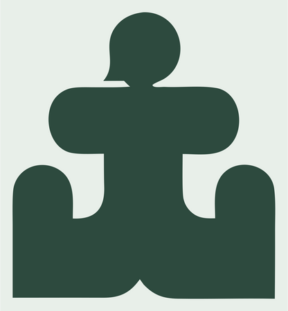Heavy Puzzle Piece Figure Icon #e8efe9/#2d4a3e