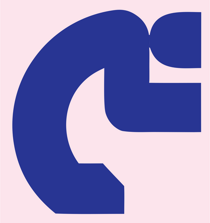 Heavy Letter C Figure Mark #fce4ec/#283593