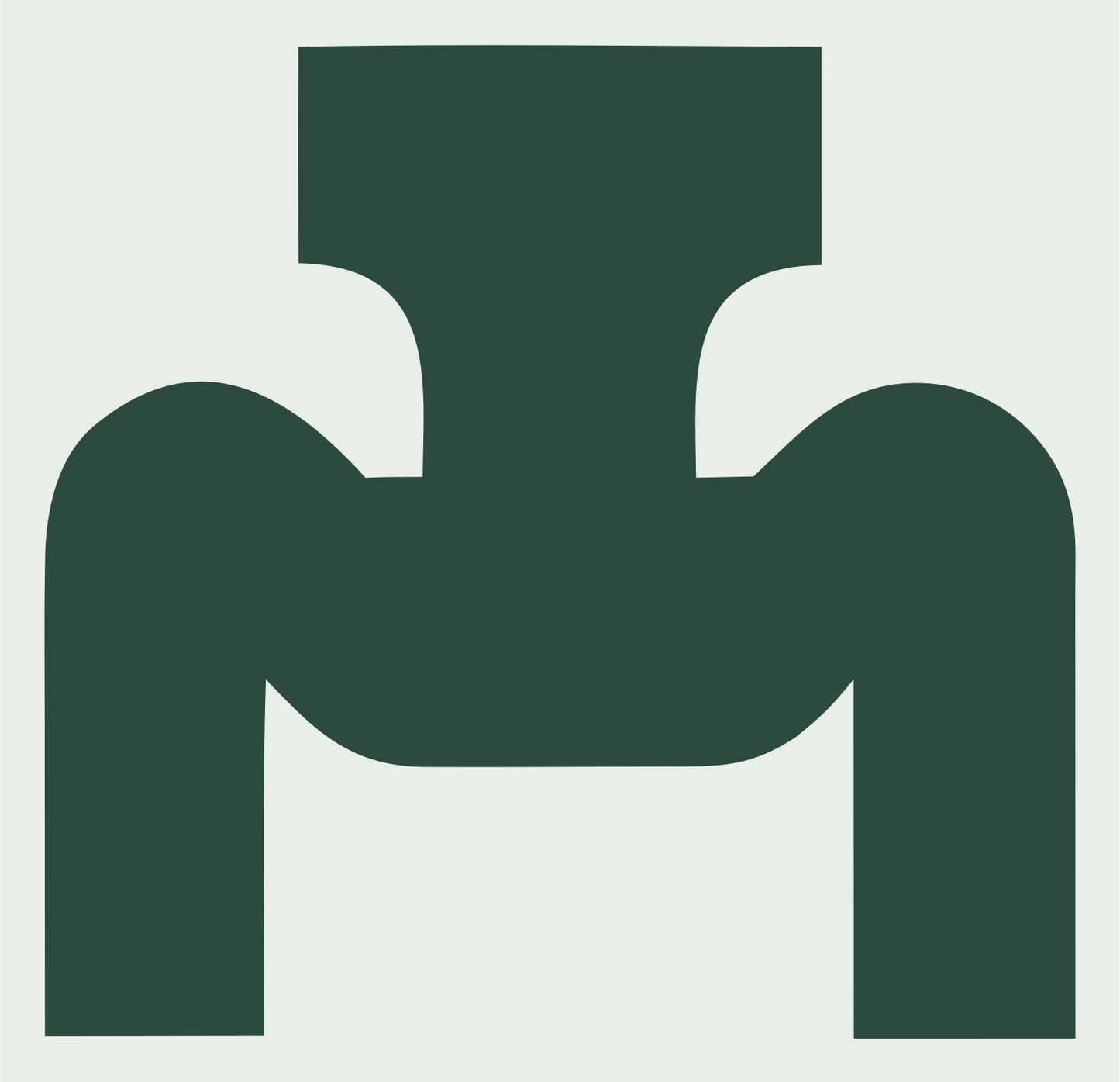 Heavy Figure Squat Pose Badge #e8efe9/#2d4a3e