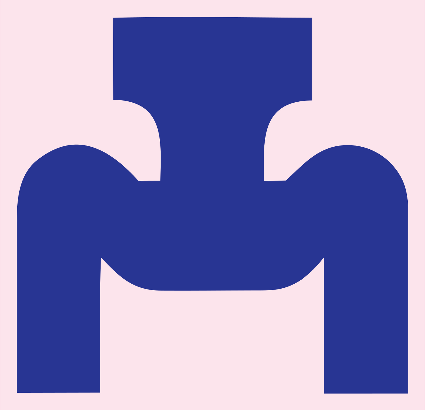 Heavy Figure Squat Pose Badge #fce4ec/#283593