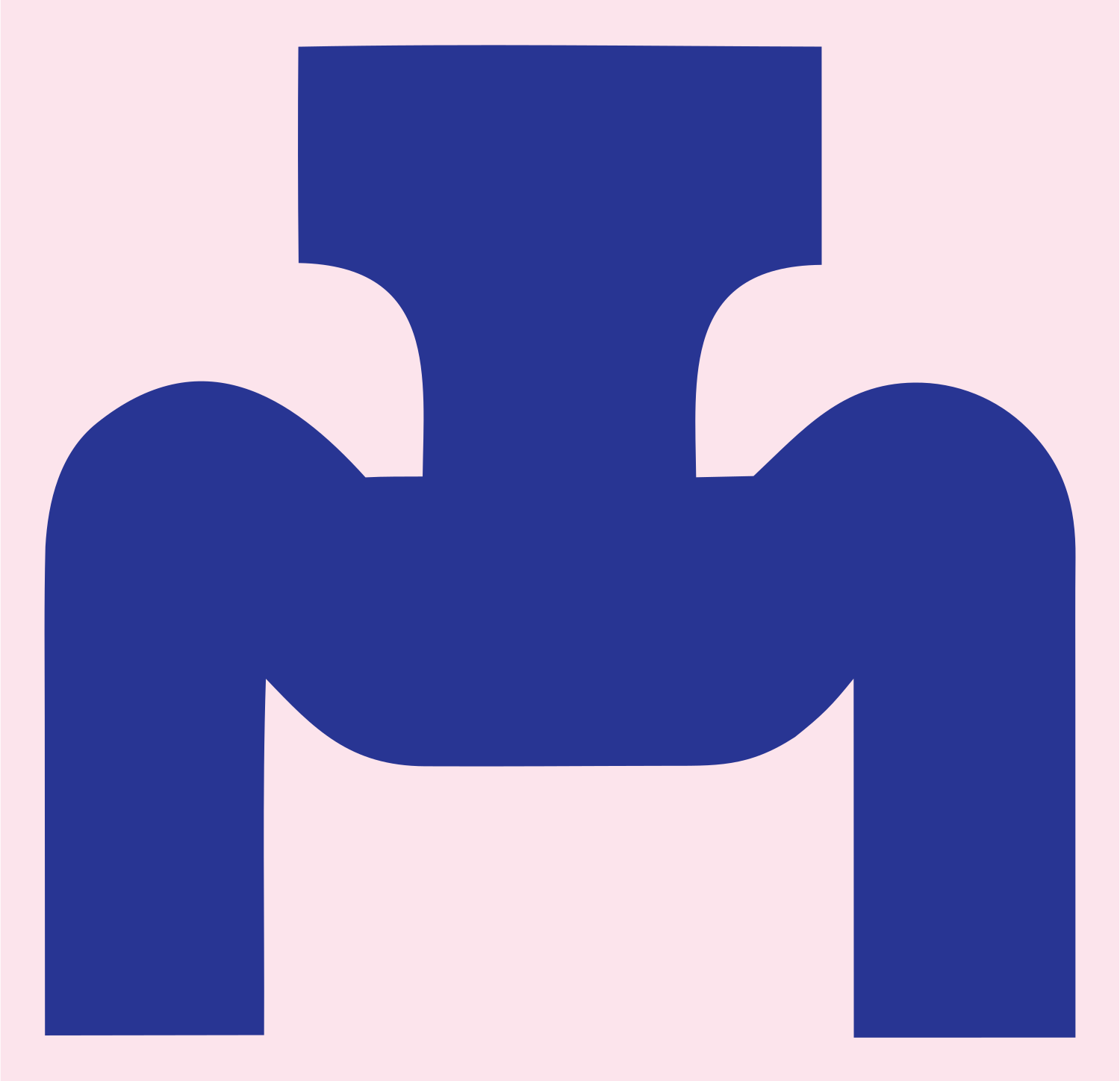 Heavy Figure Squat Pose Badge #fce4ec/#283593