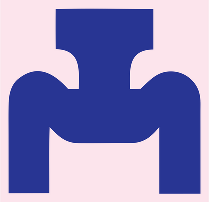Heavy Figure Squat Pose Badge #fce4ec/#283593