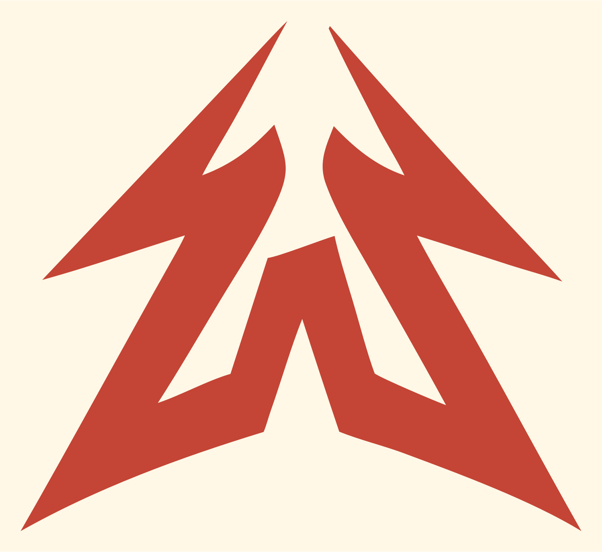 Bold Lightning Arrow MTB Mark #fff8e7/#c44536