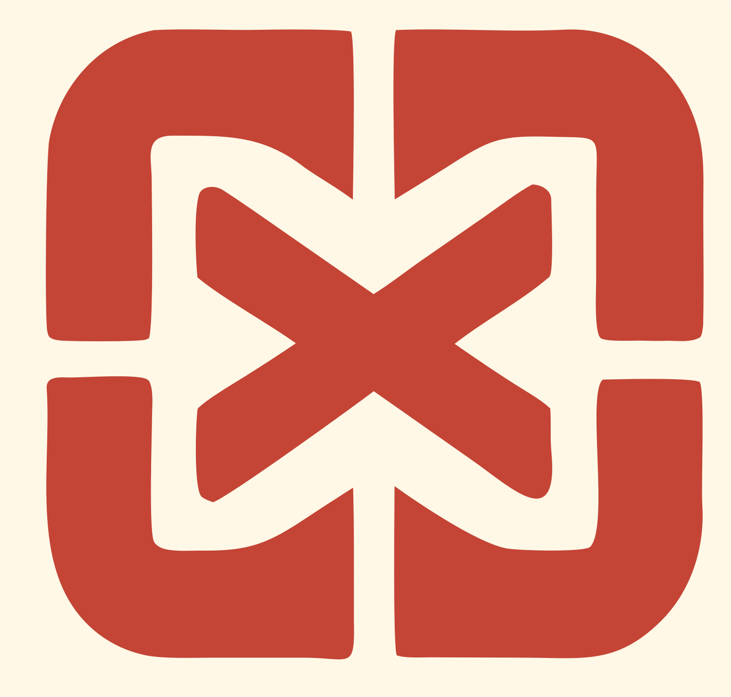Bold Cross Frame MTB Mark #fff8e7/#c44536