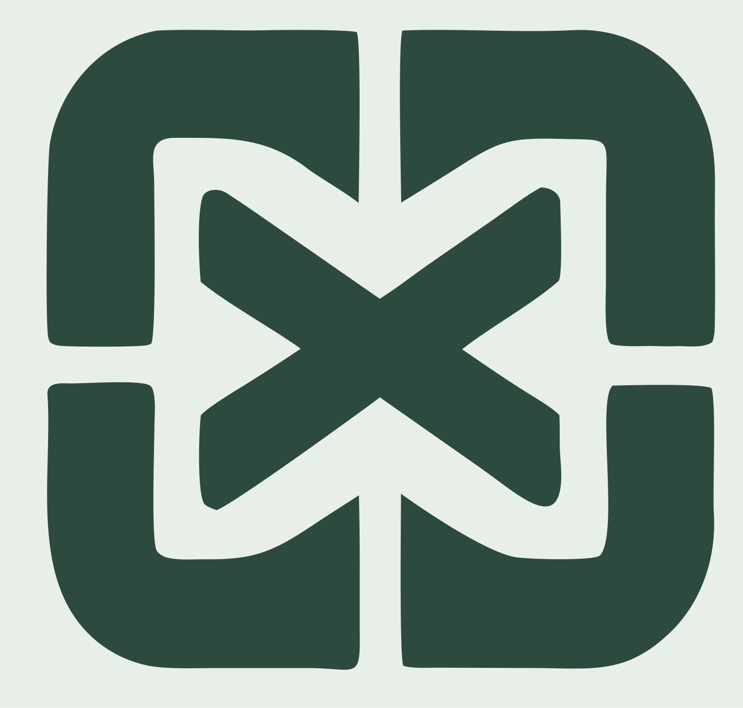 Bold Cross Frame MTB Mark #e8efe9/#2d4a3e