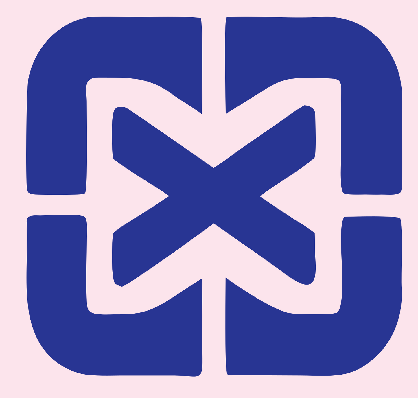 Bold Cross Frame MTB Mark #fce4ec/#283593