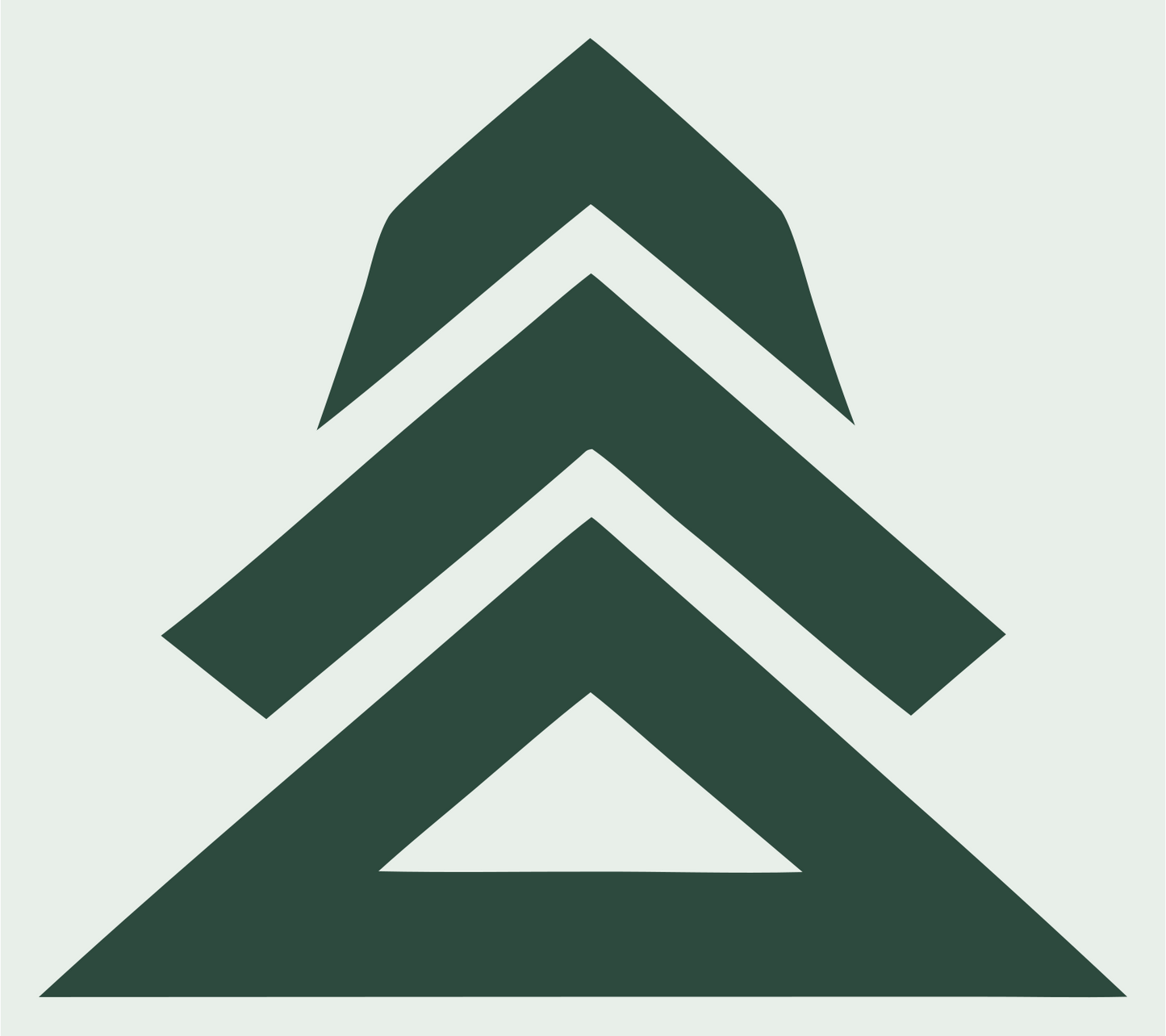 Bold Chevron Tree Mountain Mark #e8efe9/#2d4a3e
