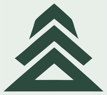 Bold Chevron Tree Mountain Mark #e8efe9/#2d4a3e