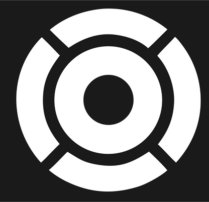 Bold Bullseye Wheel Mark #1a1a1a/#ffffff