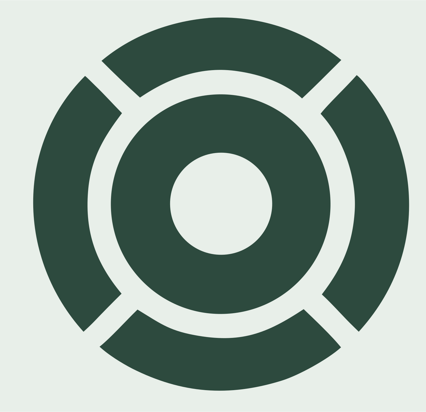 Bold Bullseye Wheel Mark #e8efe9/#2d4a3e