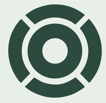 Bold Bullseye Wheel Mark #e8efe9/#2d4a3e